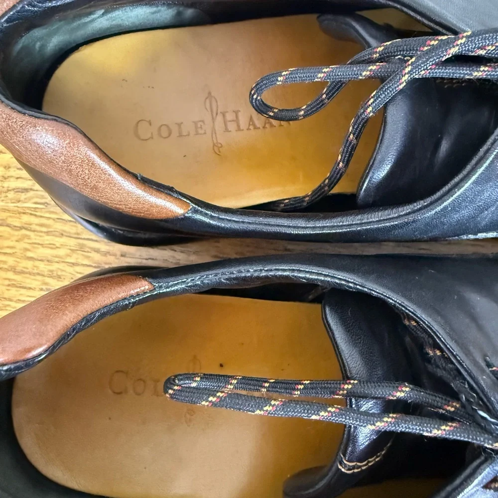 Cole Haan Mens Zeno Leather‎ Oxfords Black Size 11 Work Business Casual Comfort